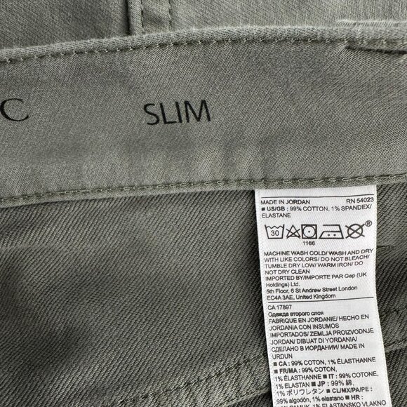 Banana Republic The Traveler Slim Pants Mens 38x34 Green Stretch NWT PT-2611 - Picture 13 of 16